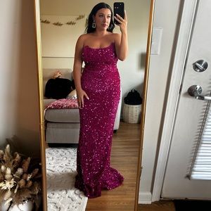 Pink Sequin Formal Dress- Worn Once